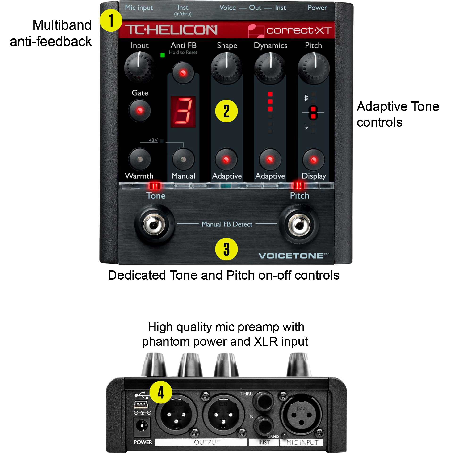 TC Helicon VoiceTone Correct XT - Procesor Efecte Voce